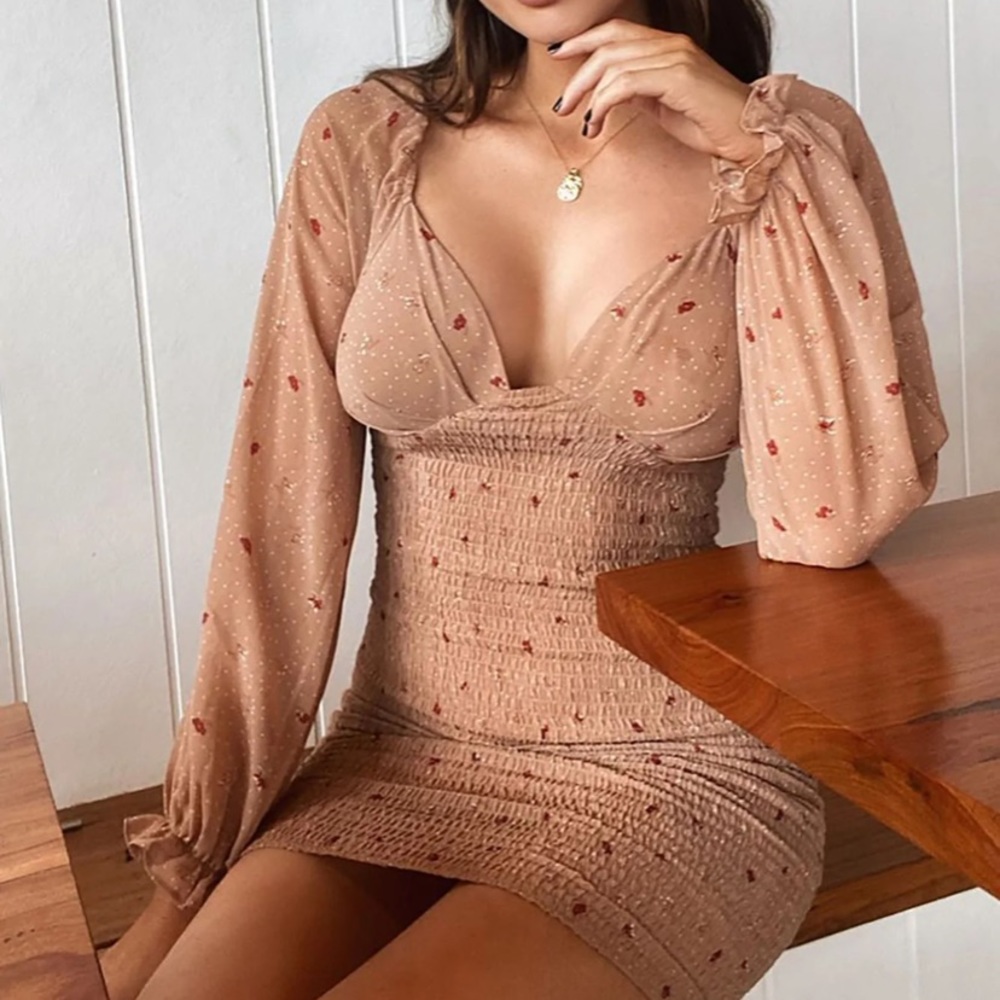 FASHIONNOVA Walk That Smock Mini Dress!